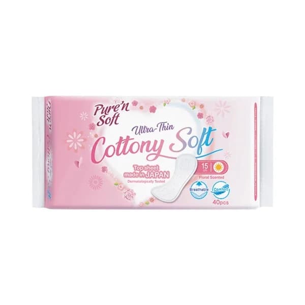Pure'n Soft Ultra Thin Flower Scented Daily Pads 40 pcs