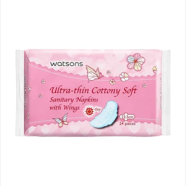 Watsons Cottony Soft Sanitary Pad Ultra Thin Normal 24 pcs