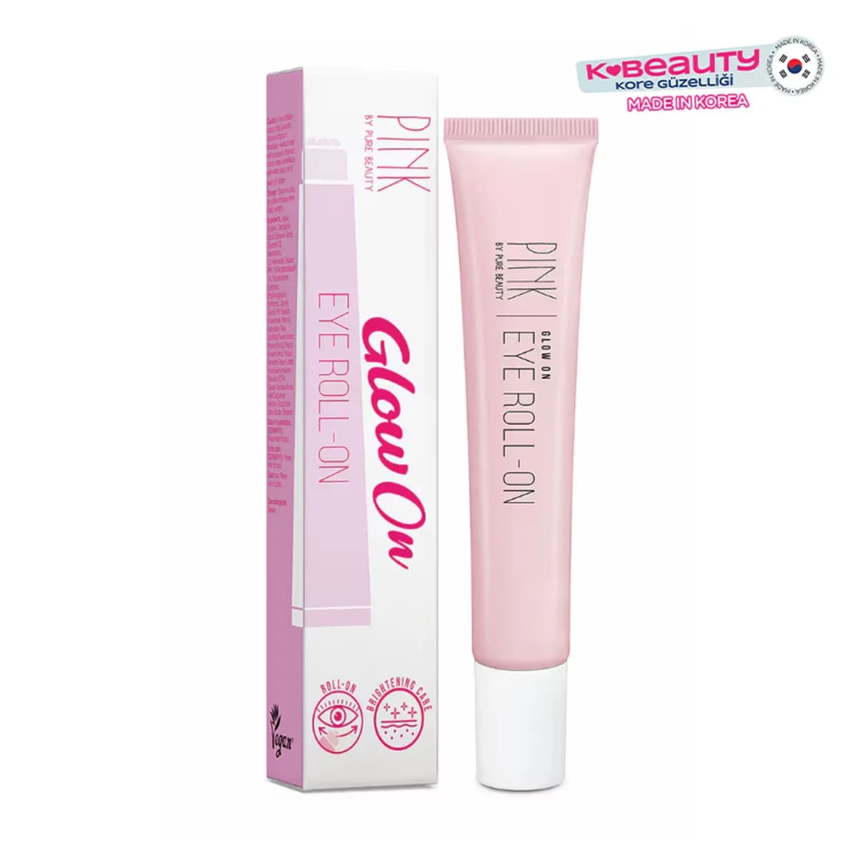 Pink By Pure Beauty Glow On Eye Contour Roll-On 15ml - Dark Circles &amp; Wrinkles Solution