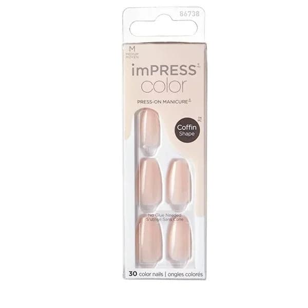 Impress Color Self Adhesive False Nails Medium Bubble Kiss 1 pcs