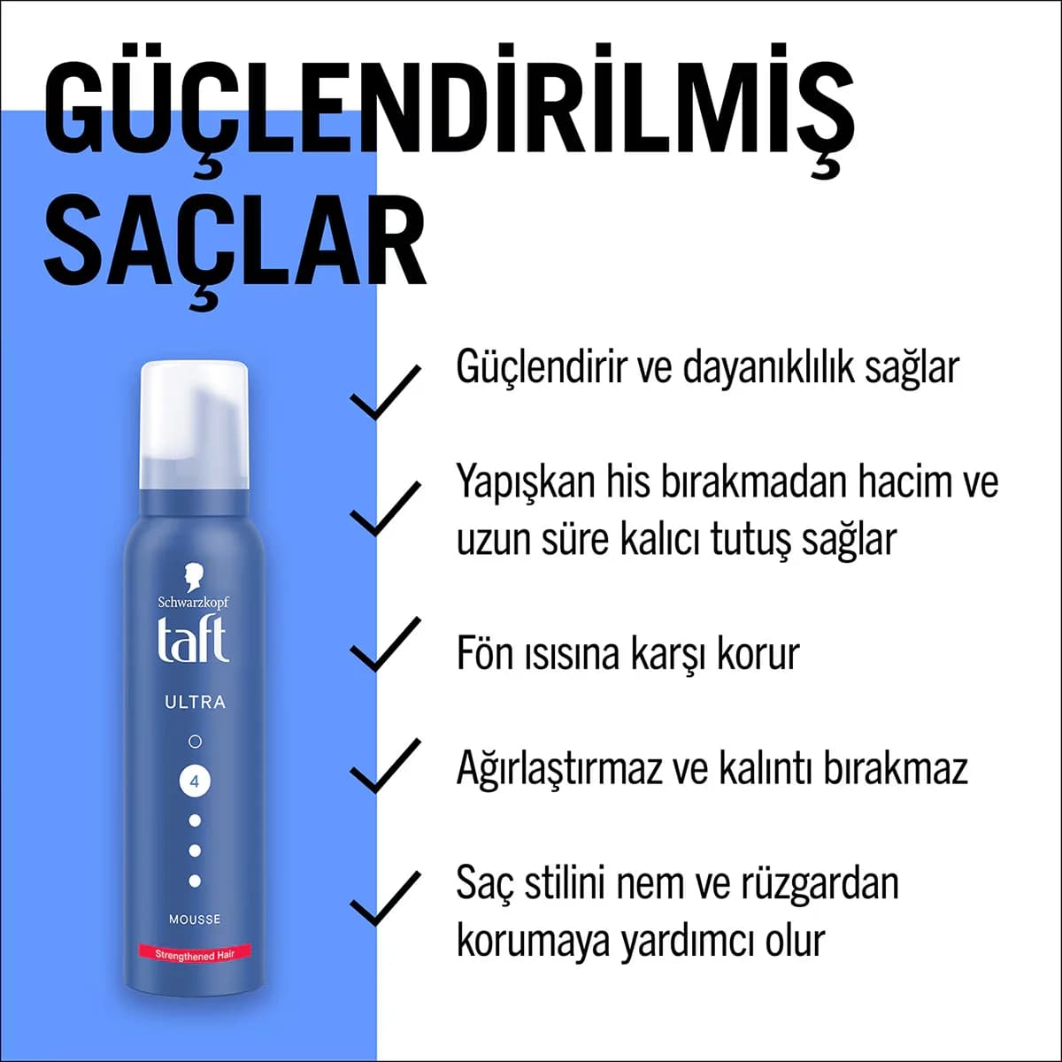 Taft Hair Mousse Ultra Strong 150 ml