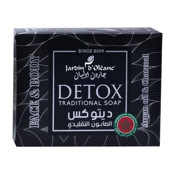 Jardin Oleane Detox Traditional Soap With Argan Oil And Charcoal Powder From Jardin Oleane, 100 g