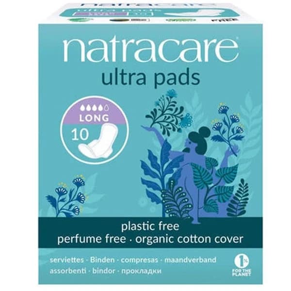 Natracare Organic Cotton Ultra Long Pads - 10 Pack