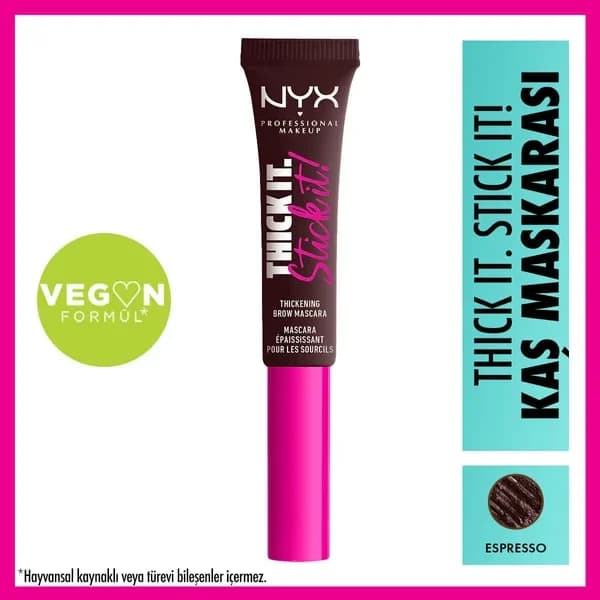 Nyx Professional Makeup Thick It Stick It Eyebrow Mascara Espresso