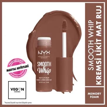 Nyx Professional Makeup Smooth Whip Creamy Liquid Matte Lipstick Memory Foam