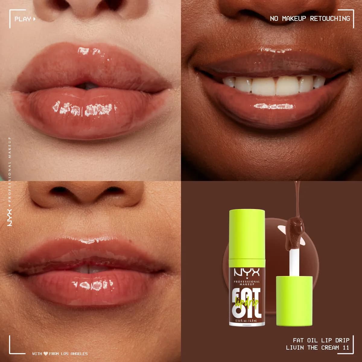 Nyx Professional Makeup Fat Oil Lip Drip Shine Lip Oil Livin' The Cream
