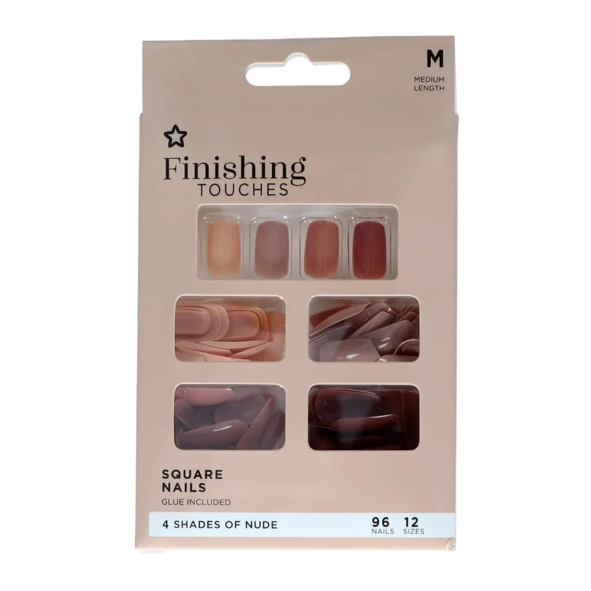 Superdrug Finishing Touches False Nails Nude
