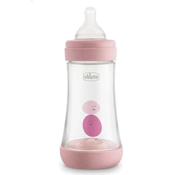 Chicco Intui-flow System 5 perfect 2 m + Baby Bottle 240 ml - Pink