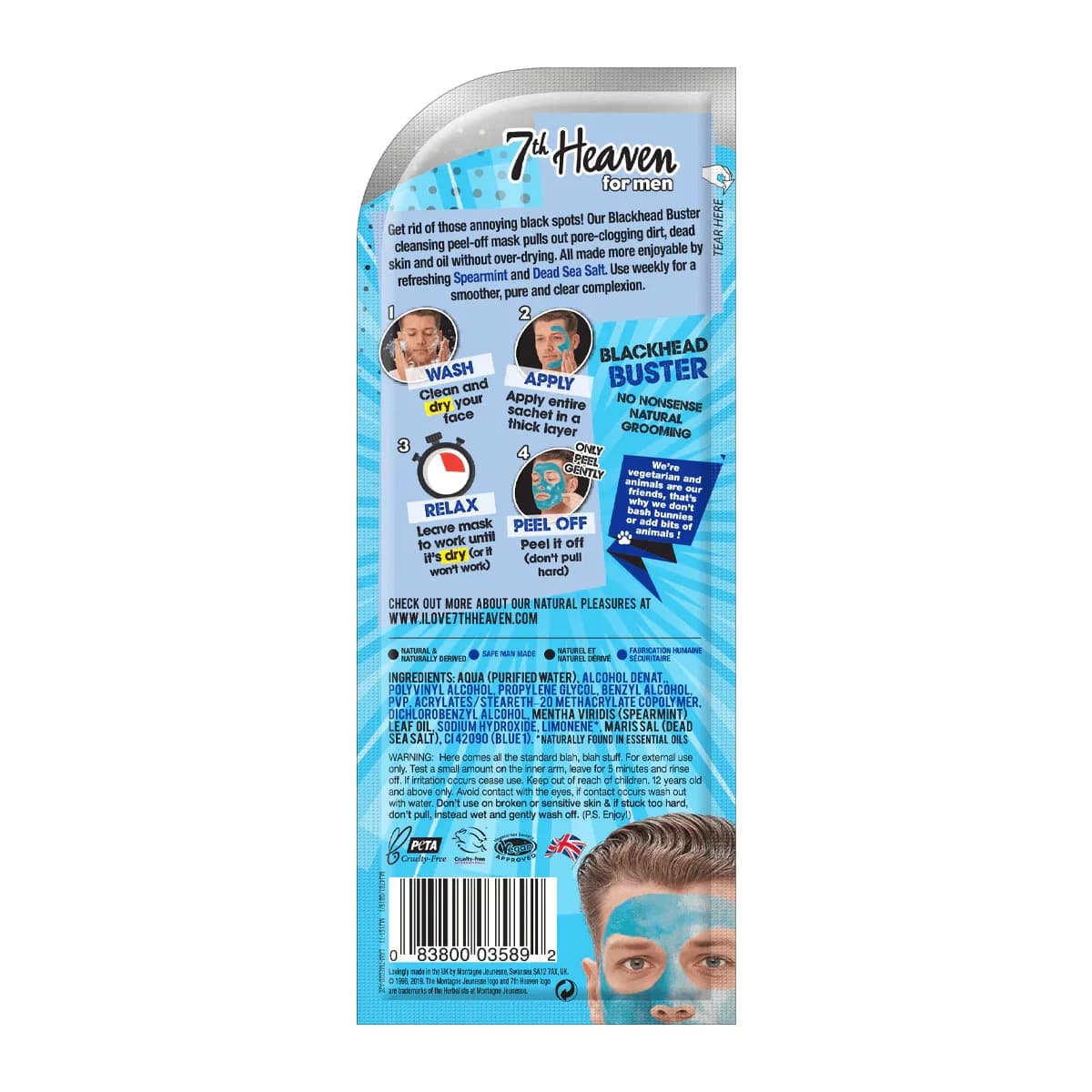 M.jeunesse Spearmint Deep Pore Cleansing Peel-off Mask For Men 10 g