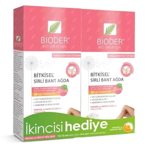Bioder Herbal Glaze Tape Waxing Second Gift 12+12 pcs