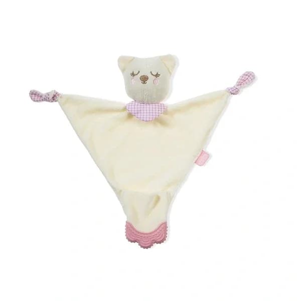Babyjem Teddy Bear Sleep Buddy & Teether - Pink, 0-18m