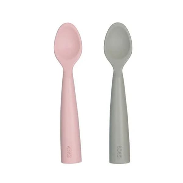 Oioi Silicone Nam Nam Food Spoon 6 months + 2 li - Pink And Gray