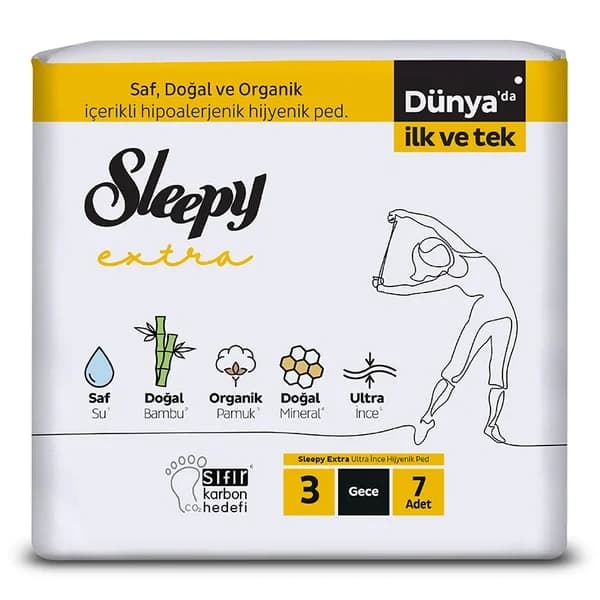 Sleepy Extra Standard Night Sanitary Pad 7 pcs (size 3)