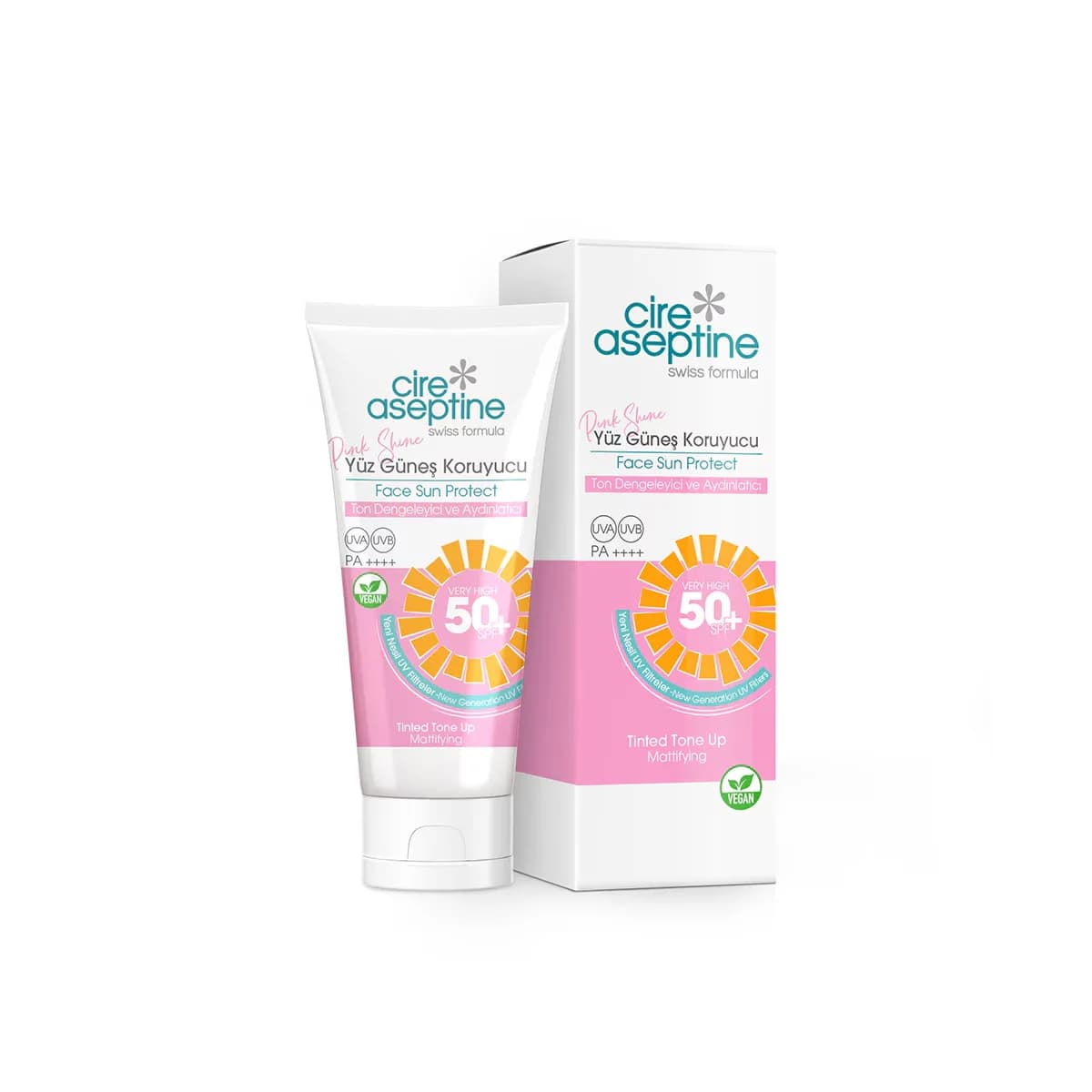 Cire Aseptine Face Sun Cream Tone Balancing and Brightening Pink Shine 50 ml