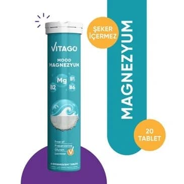 Vitago Magnesium + B1 + B2 + B6 effervescent Tablets 20 pcs