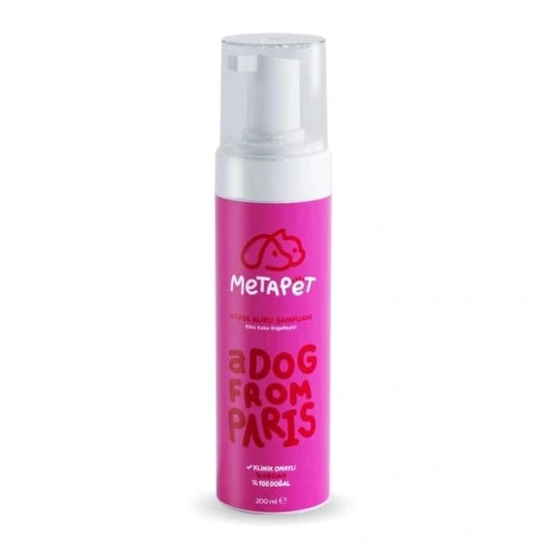 Metapet Odor Eliminating Dry Foam Dog Shampoo 200 ml (natural And Organic, Suitable For Puppies)