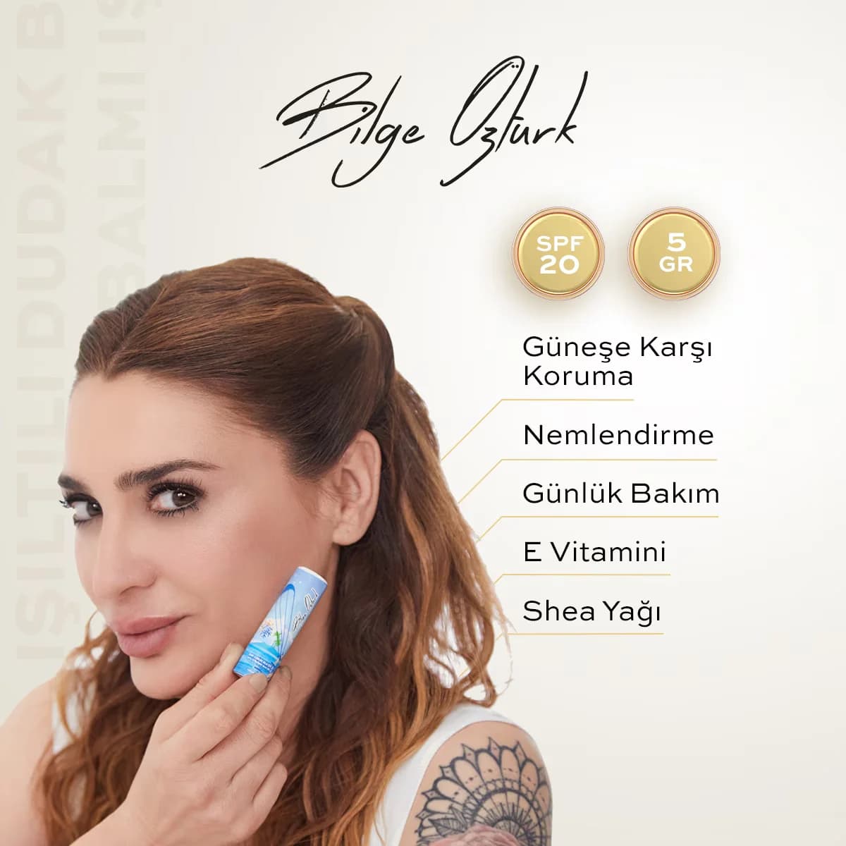 Bilge Öztürk Shining Lip Balm Transparent Spf20 5 g