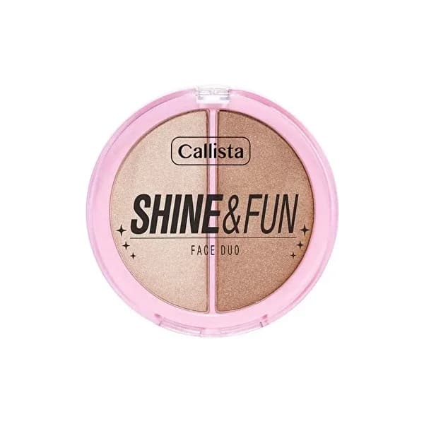 Callista Shine & Fun Face Duo Blush & Highlighter Palette 100 Sparkle Crew 1 pcs