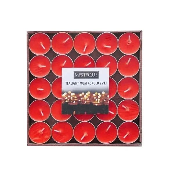 MISTIQUE Tealight Candle 25 pcs Red - Cream 25 pcs