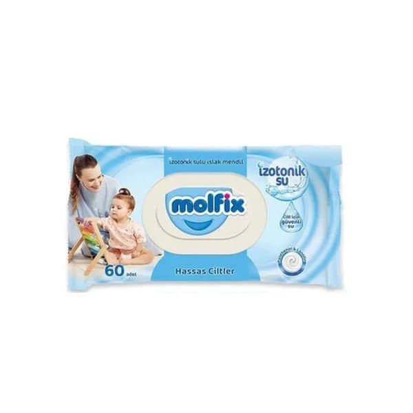 Molfix Isotonic Aqueous Sensitive Skin Wet Wipes 60 sheets