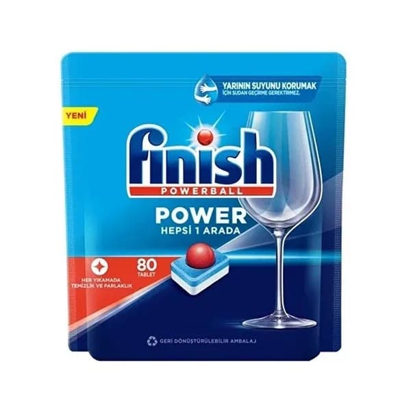 Finish All-in-One Dishwasher Tablets - 80 Wash Power Pack