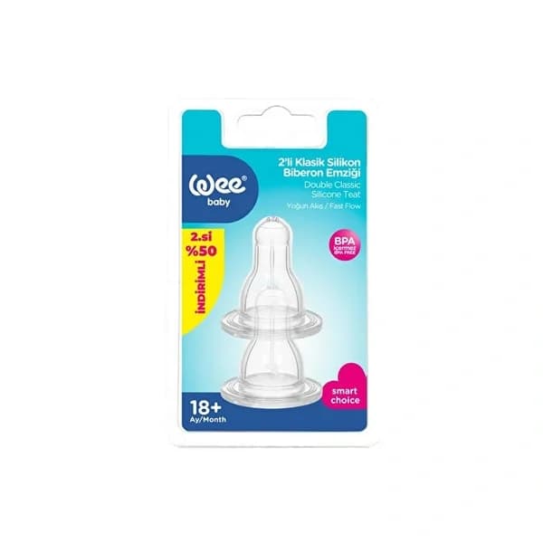 Wee Baby 2-pack Silicone Bottle Teat Intense Flow No: 3