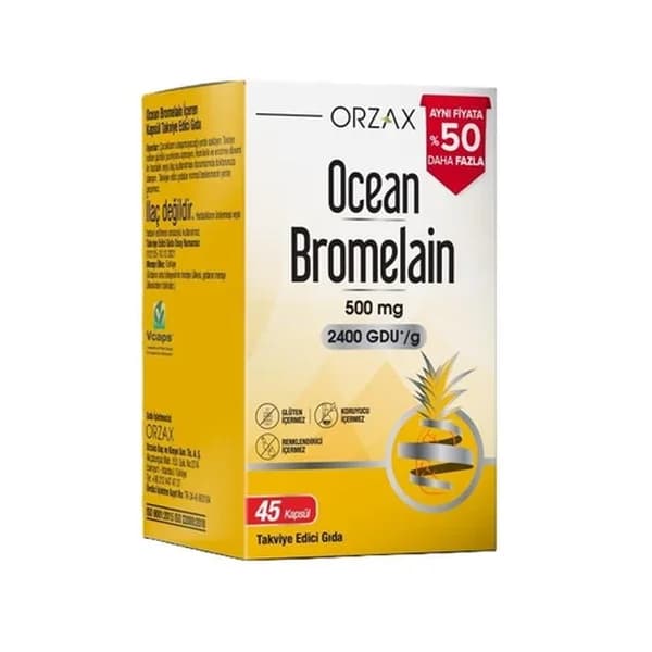 Orzax Ocean Bromelain 500 mg 45 capsules