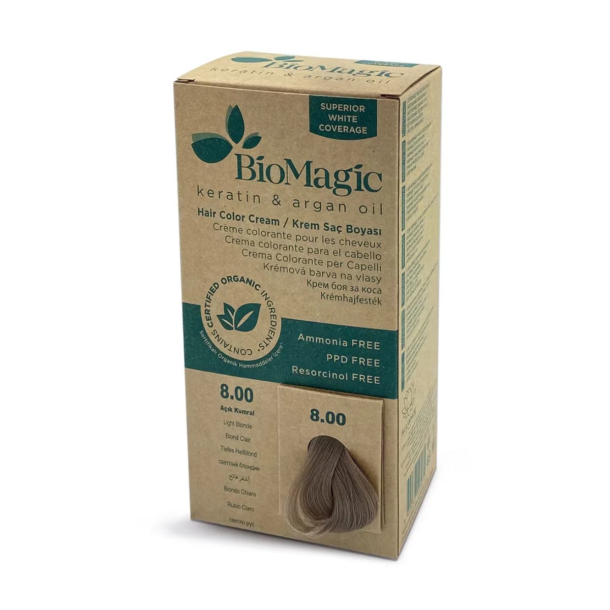 Biomagic Hair Color Light Brown No: 8.00