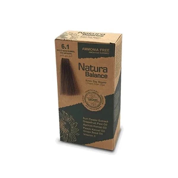 Natura Balance Cream Hair Dye Ash Dark Blonde 6.1 1 pcs