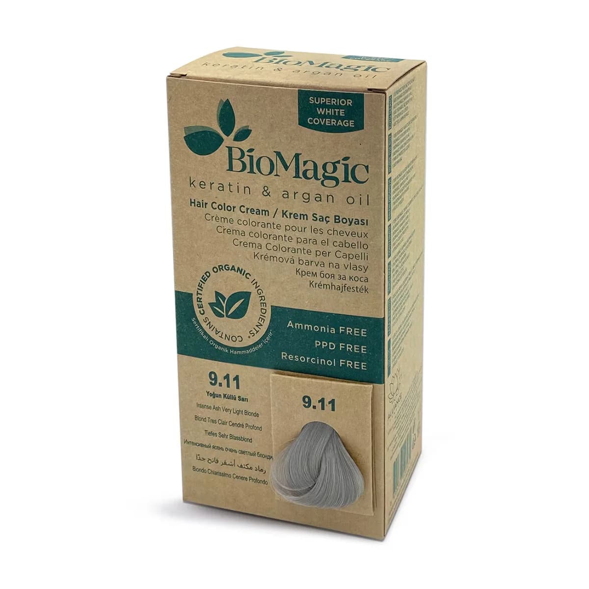 Biomagic Hair Dye Intense Ash Blonde No: 9.11