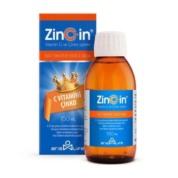 ArisLife Zinc-in Vitamin C Zinc Liquid Food Supplement 150 ml