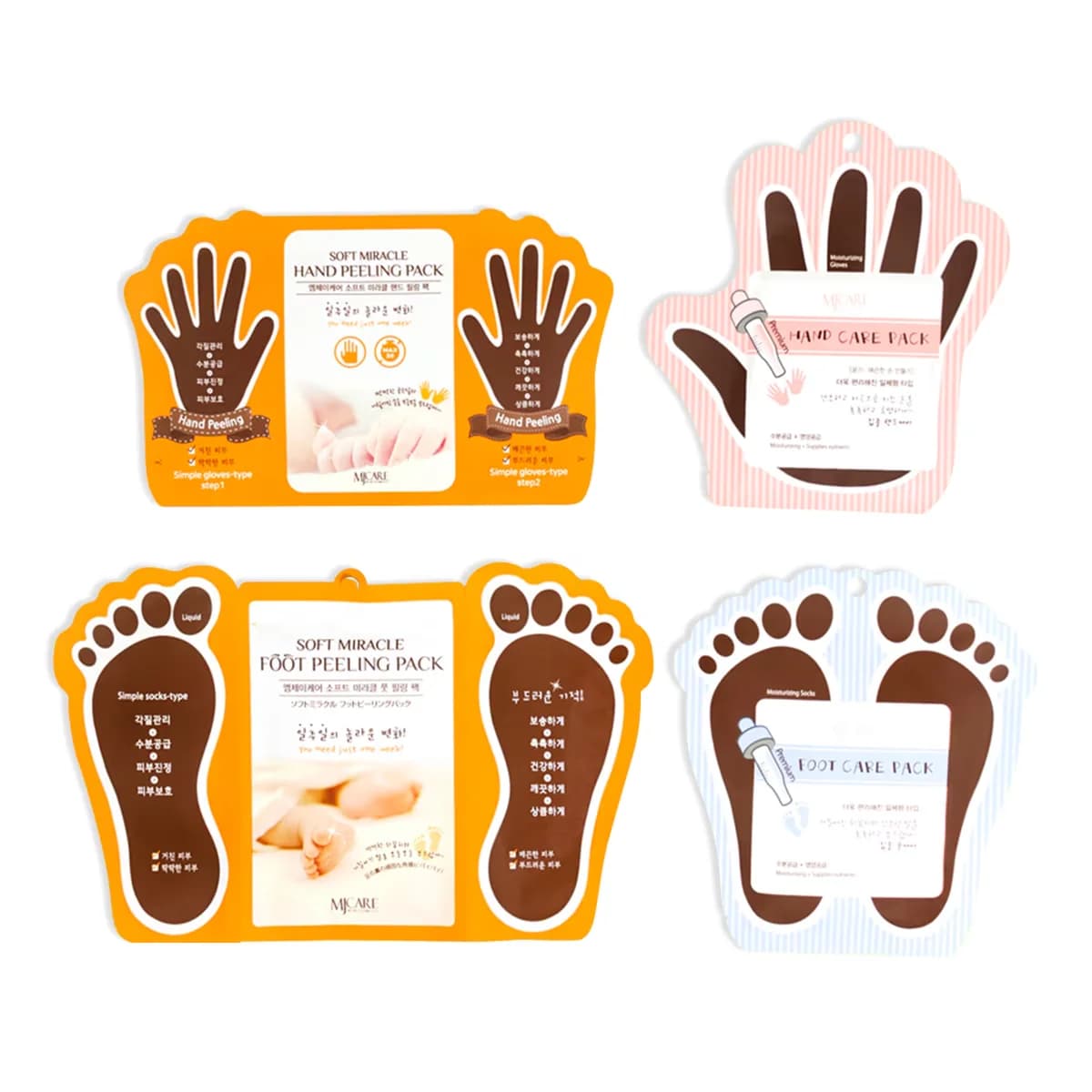 Mjcare 4-pcs Hand And Foot Peeling And Care Set