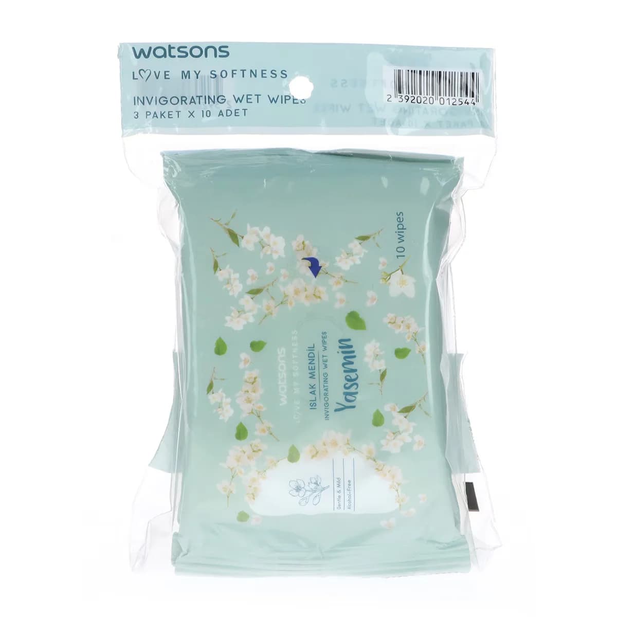 Влажные салфетки Жасмин 3 x10 шт от Watsons