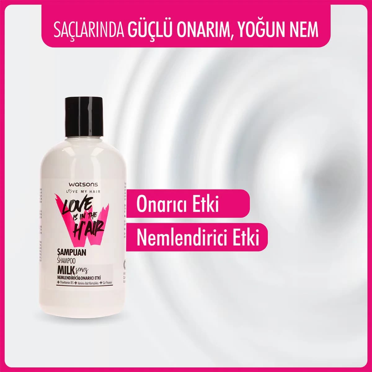 Шампунь Watsons Love Is In The Hair с молоком 300 мл