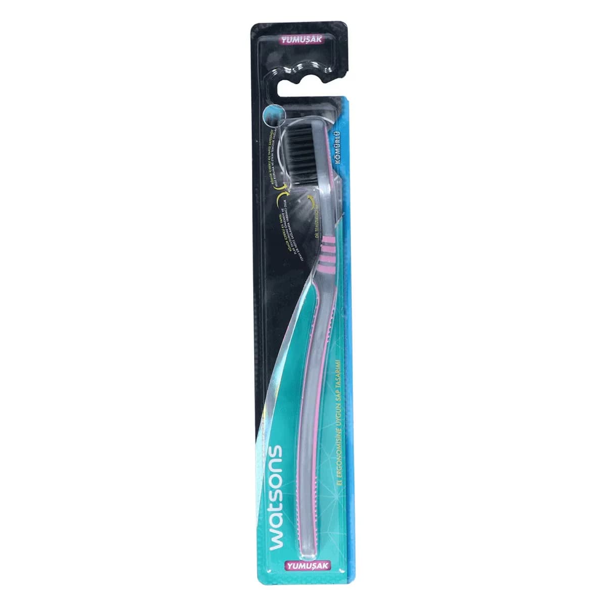 Зубная щетка Watsons с углем мягкая 1 шт.