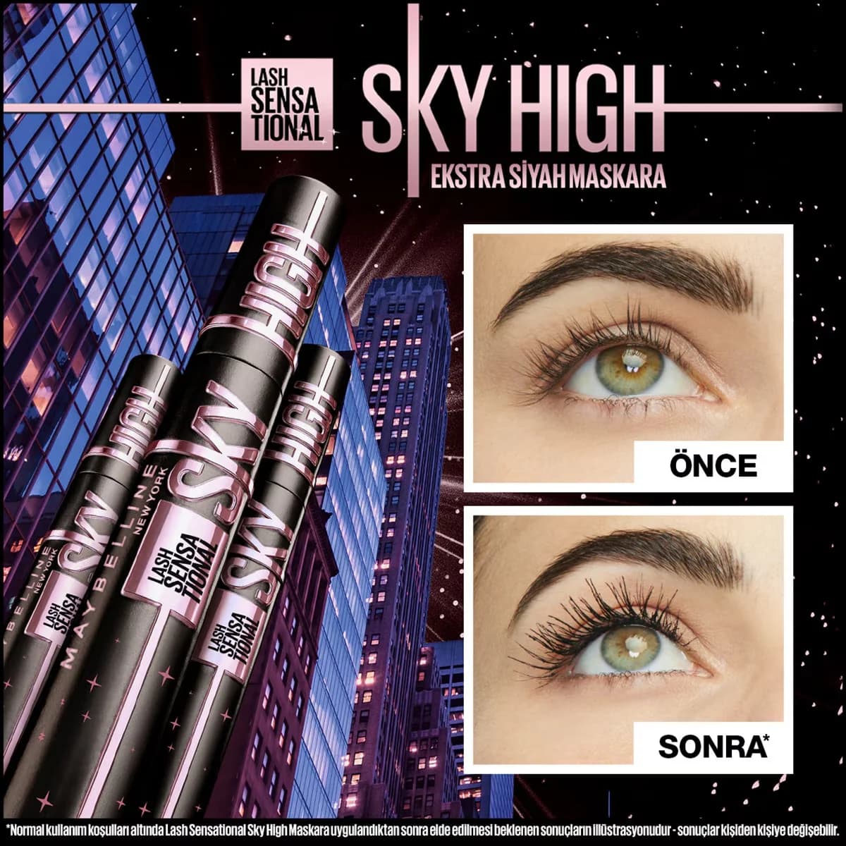 Маскара Maybelline New York Lash Sensational Sky High Cosmic Black