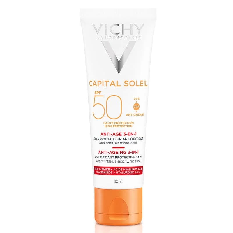 Виши Капитал Солеил SPF 50 антивозрастной солнцезащитный крем 50 мл