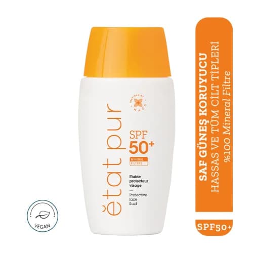 Эта Пур Защита УФ 100% Минеральный Фильтр SPF50 Солнцезащитный Крем Для Всех Типов Кожи 40 мл от Etat Pur