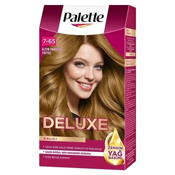 Краска для волос Palette Deluxe Золотой Блестящий Тоффи № 7-65 50 мл