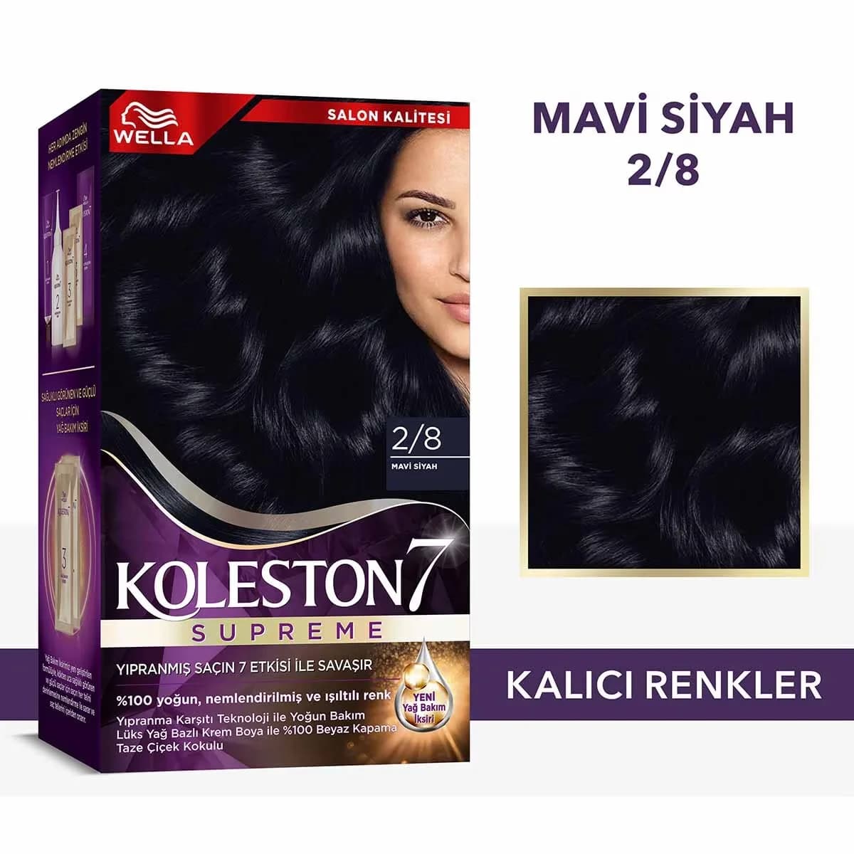 Краска для волос Wella Koleston Supreme 2/8 черный синий
