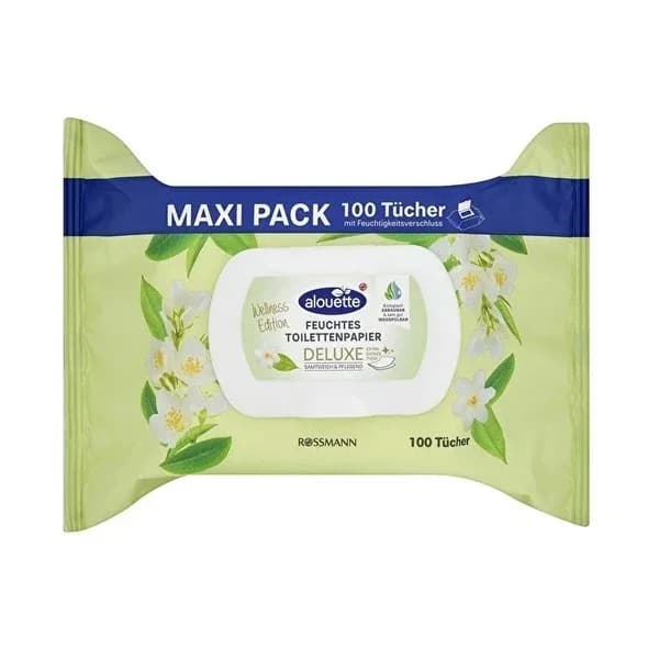 Влажные туалетные салфетки Alouette Maxi Wellness 100 шт.