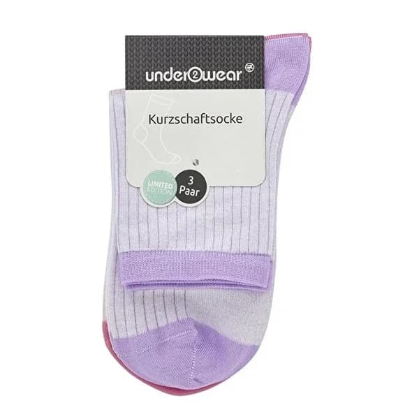 Цветные полосатые короткие носки из органического хлопка - 3 пары от Underwear