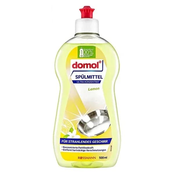 Домол Жидкость для мытья посуды, обезжириватель лимон, концентрат, ручная мойка 500 мл от Domol