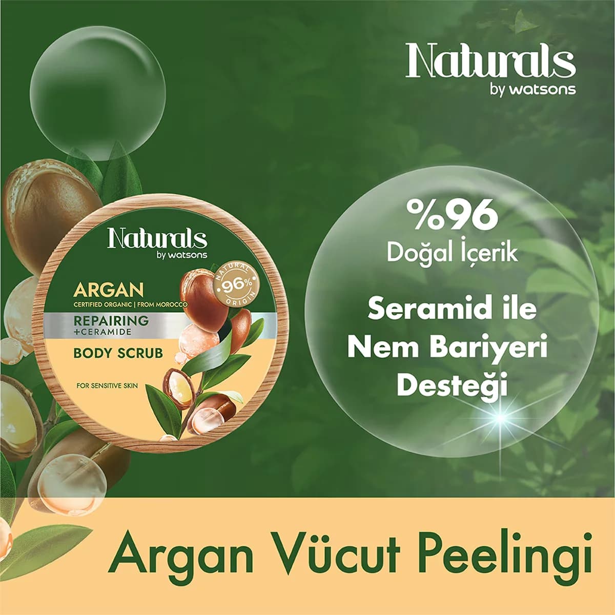 Скраб для тела с аргановым маслом 200 г от Naturals By Watsons