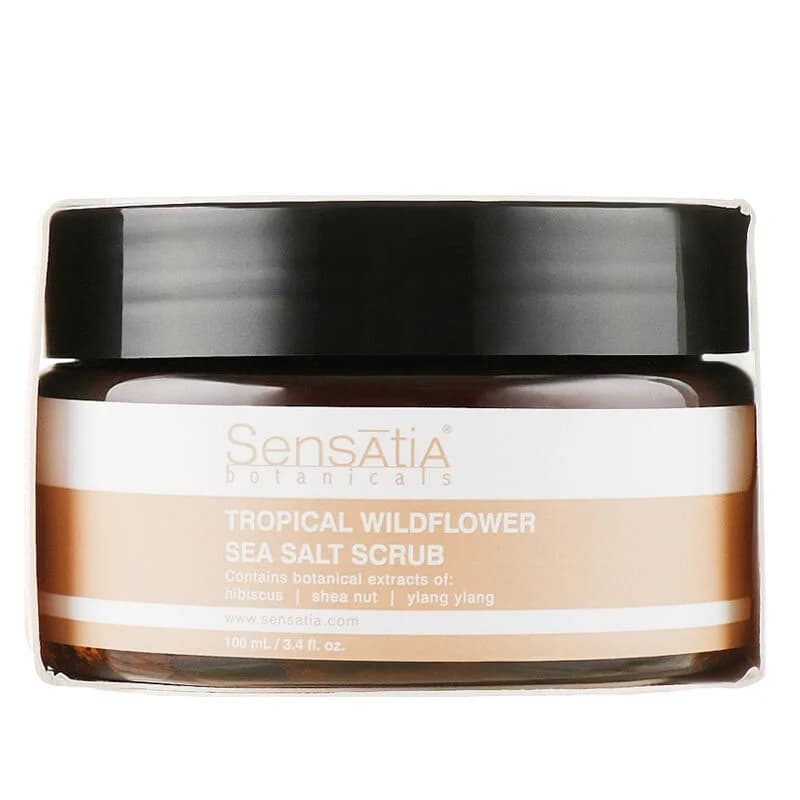 Скраб для тела с морской солью "Тропические дикие цветы" 100 мл от Sensatia Botanicals