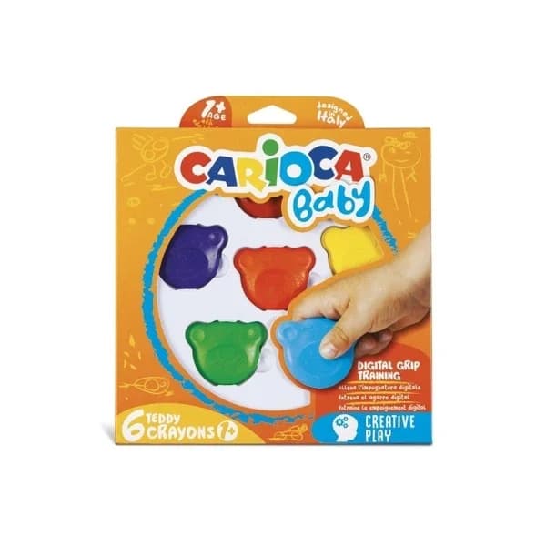 Карандаши Carioca Teddy для детей от 1 года, 6 штук