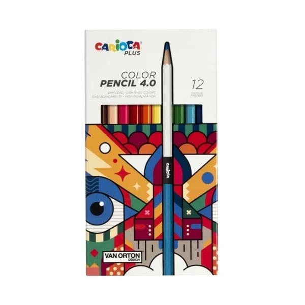 Цветные карандаши Carioca Plus 4.0 – 12 насыщенных цветов