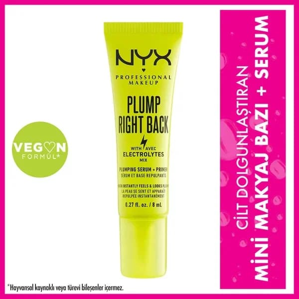 База для макияжа и сыворотка Nyx Professional Makeup Plump Right Back Mini