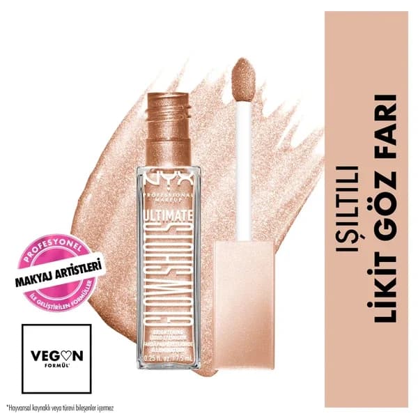 Н液кие тени для век Nyx Professional Makeup Ultimate Glow Shots 05 highkey Lychee