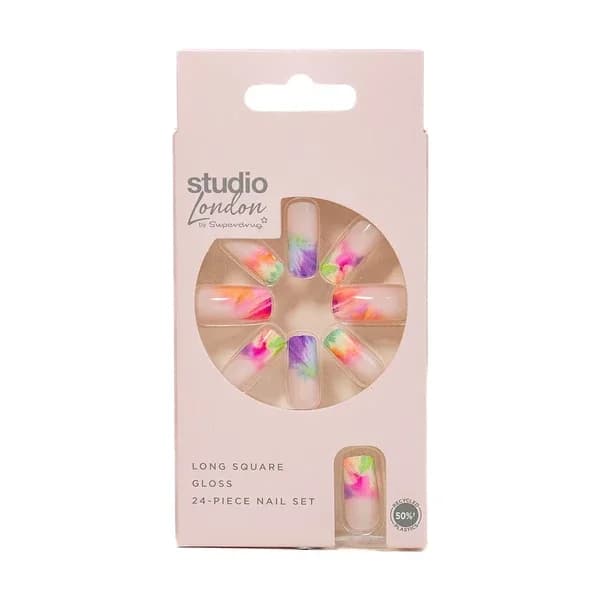 Накладные ногти с узором тай-дай 24 шт от Superdrug Studio